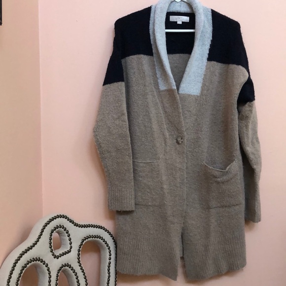 LOFT Sweaters - LOFT Color block Sweater/Long Cardigan/Duster